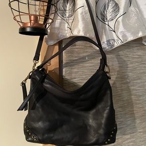 COPY - Frye & Co Odessa black Leather Hobo Shoulder Bag